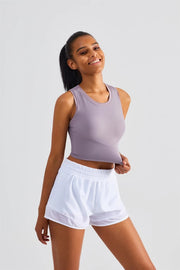 Malibu Ribbed Molded Cup Tank Top Baby Lavender-Tank Tops-91thelabel-S-Urbanheer