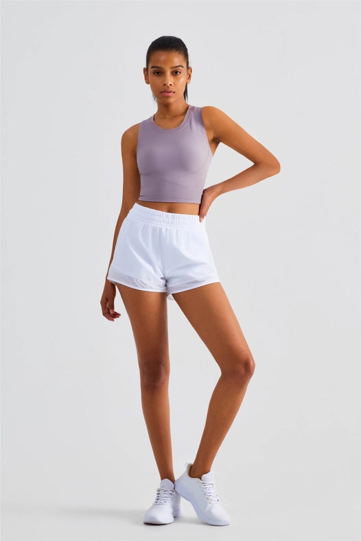 Malibu Ribbed Molded Cup Tank Top Baby Lavender-Tank Tops-91thelabel-S-Urbanheer