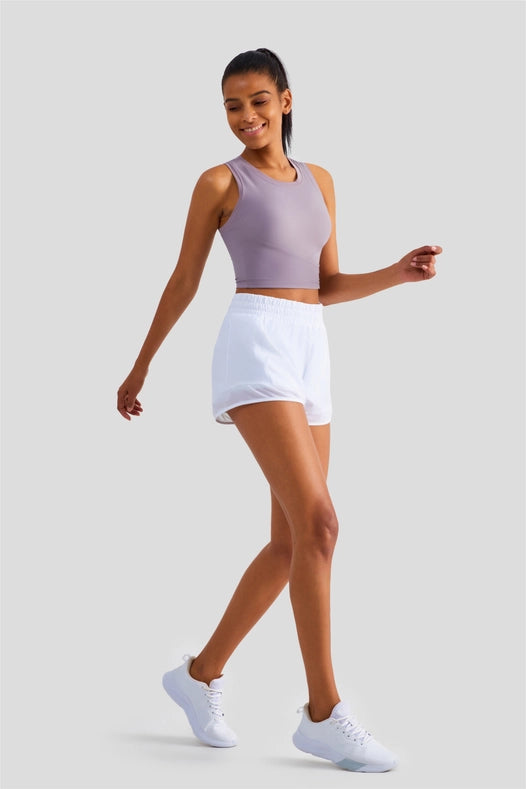 Malibu Ribbed Molded Cup Tank Top Baby Lavender-Tank Tops-91thelabel-S-Urbanheer