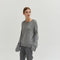 Maline Cashmere Softened Collared Sweater Top H.GREY-Top-Crescent-XS-H.GREY-Urbanheer