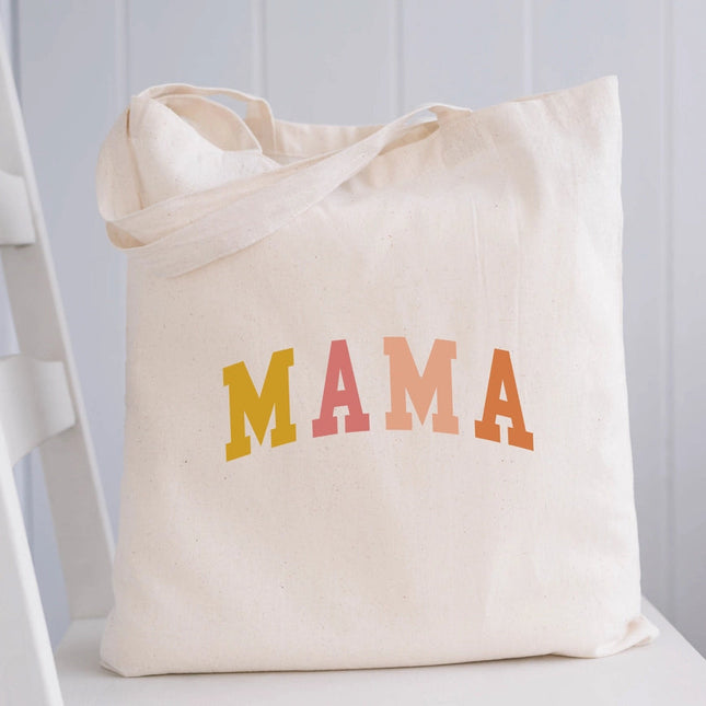 Mama Canvas Tote Bag For Mom Mother's Day Gift Market Bag-Bag-P E T I T R U E-16"W x 14"H x 3"D-Urbanheer