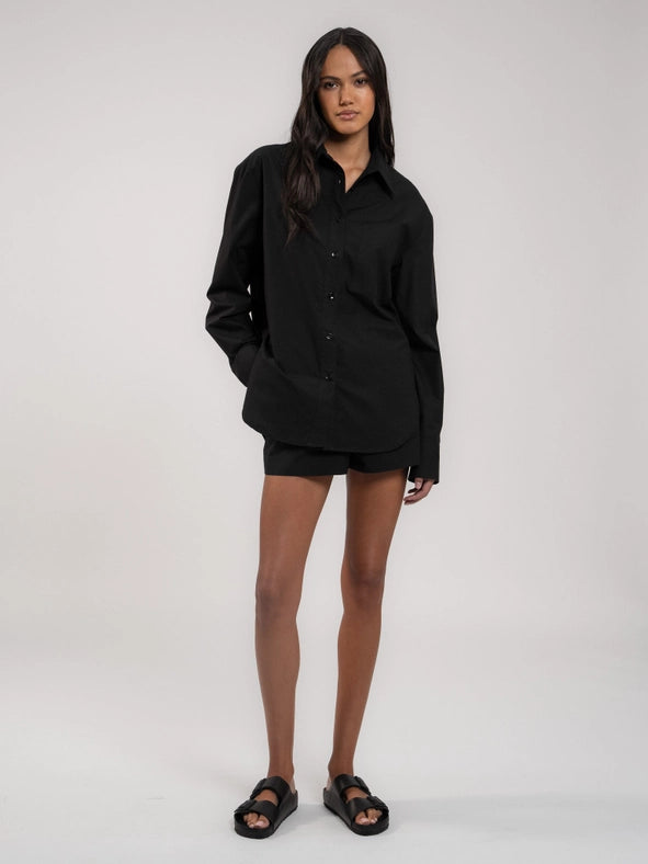 Manana Shirt BLACK-Shirt-CLYQUE-XS-Urbanheer