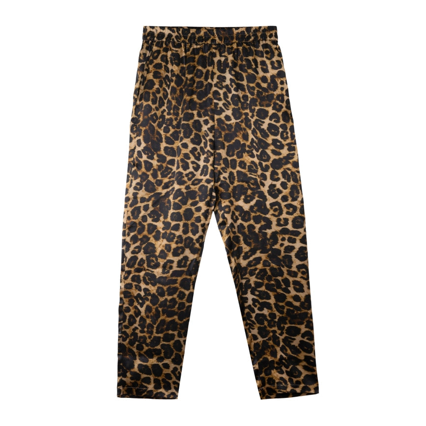 Mara Silk Pants in Leopard Print-Pants-Bel Cashmere S.C.-S-Leopard print-Urbanheer