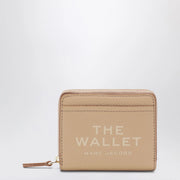 Marc Jacobs Mini beige full-grain leather wallet