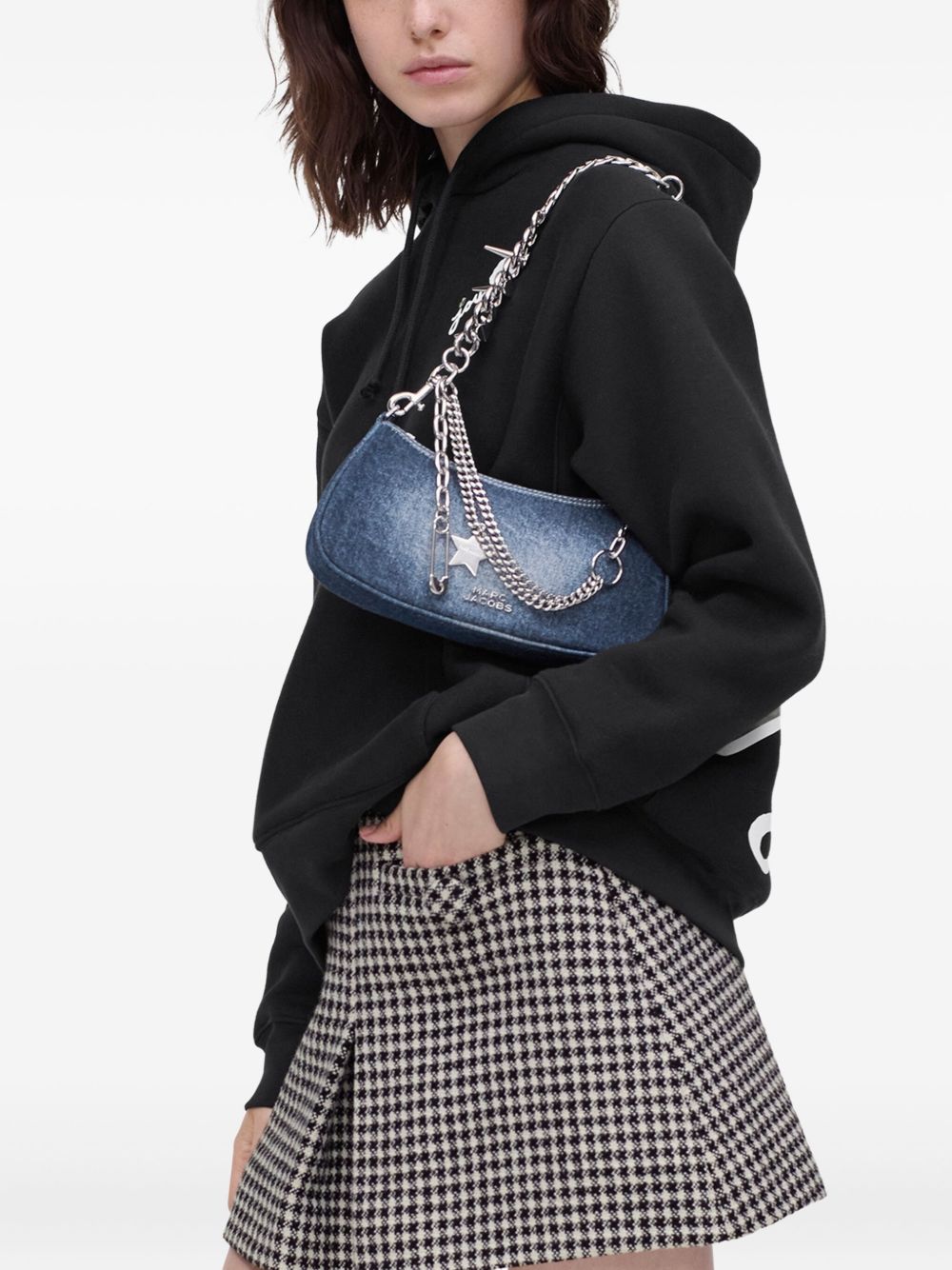 Marc Jacobs The Faded Denim Charm Shoulder Bag