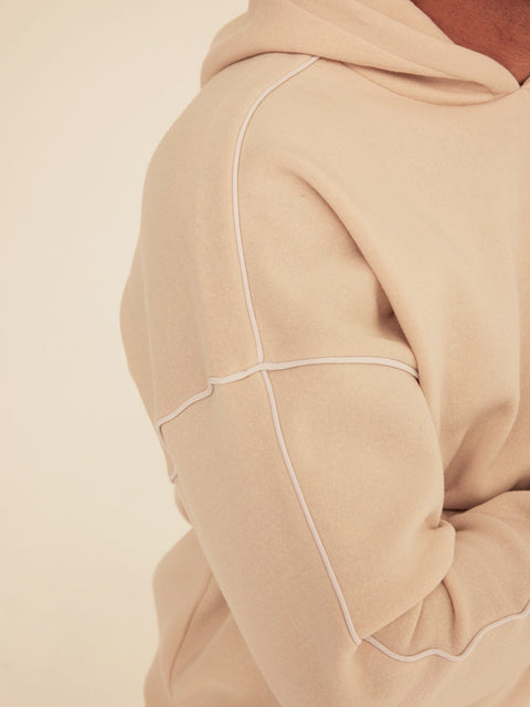 Marcel Triblend Fleece Contrast Piping Pullover Hoodie