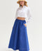Margo Gathered Poplin Maxi Skirt