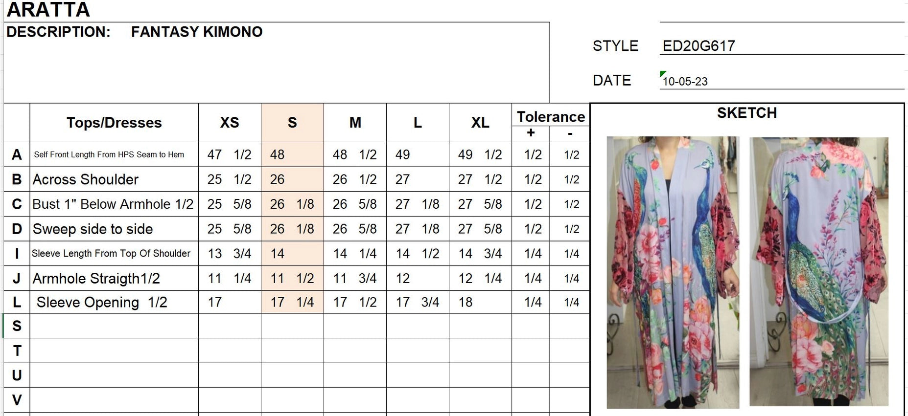 Marie Antoinette Kimono / Topper / Duster-Kimono-Aratta-XS-Urbanheer