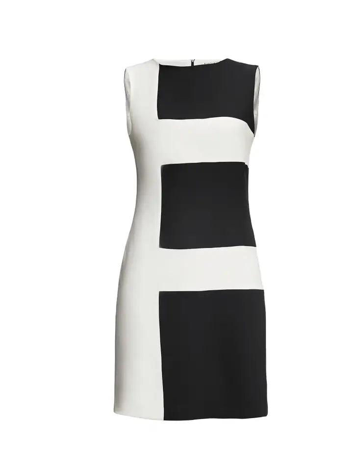 Marie Striped Silk Sleeveless Dress-Dress-RUMOUR LONDON-XS-Urbanheer