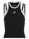 Marine Serre Bicolor Moon Logo Jersey Line Tank Top