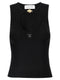 Marine Serre Moon Jewelry Knit Open Neck Top