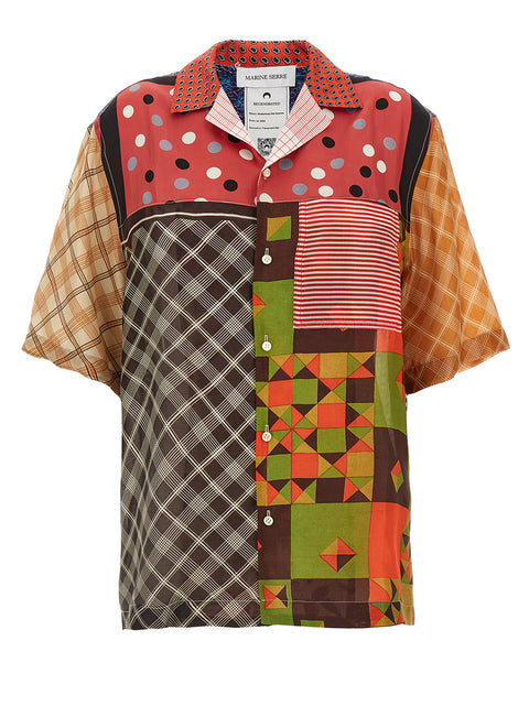 Marine Serre Regenerated Silk Scarves Bowling Shirt