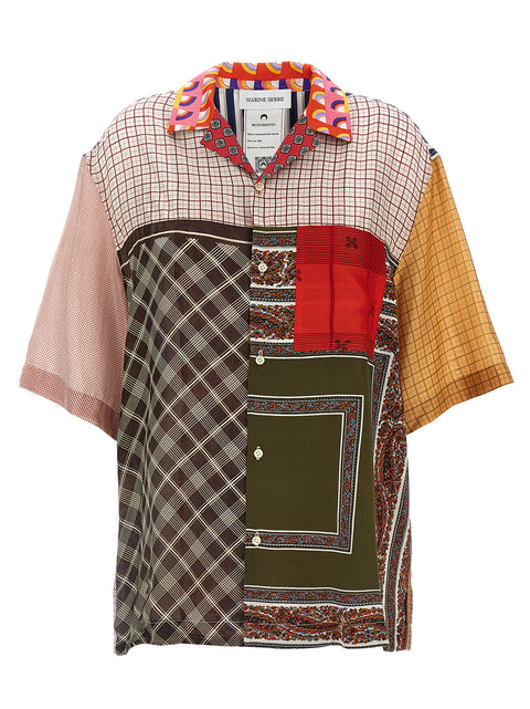 Marine Serre Regenerated Silk Scarves Bowling Shirt