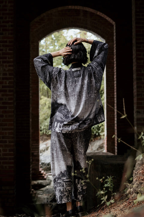 Stargazer Pixie Duster Cropped Kimono w/ Falling Stars