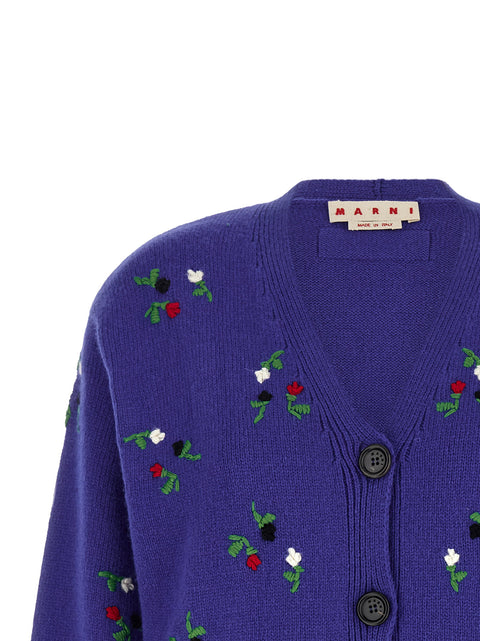 Marni Floral Embroidery Cardigan