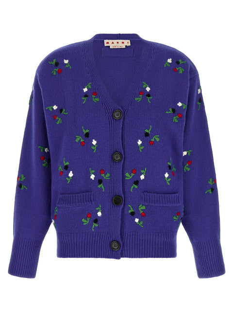Marni Floral Embroidery Cardigan