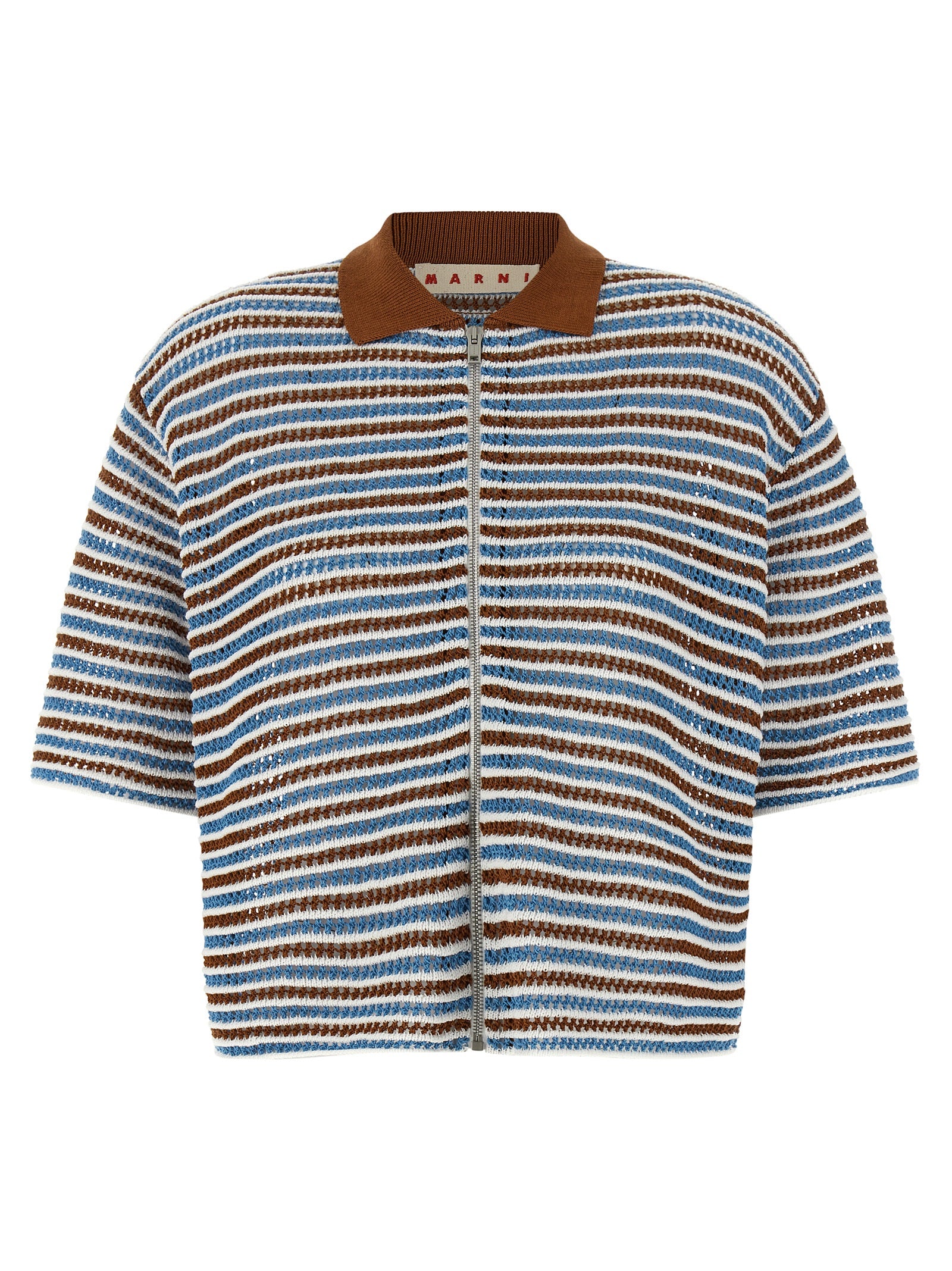 Marni Striped Crochet Cardigan