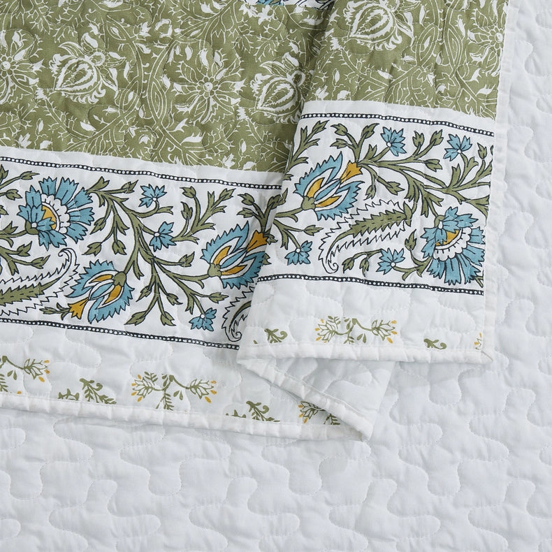 Marseille Quilt SET-3PC-Set-Peking Handicraft-FQ: 86X90/20x26"-Urbanheer