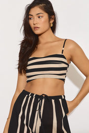 Mateo Crop Top - Cream/Black-Top-BEFORE ANYONE ELSE-S-Cream/Black-Urbanheer