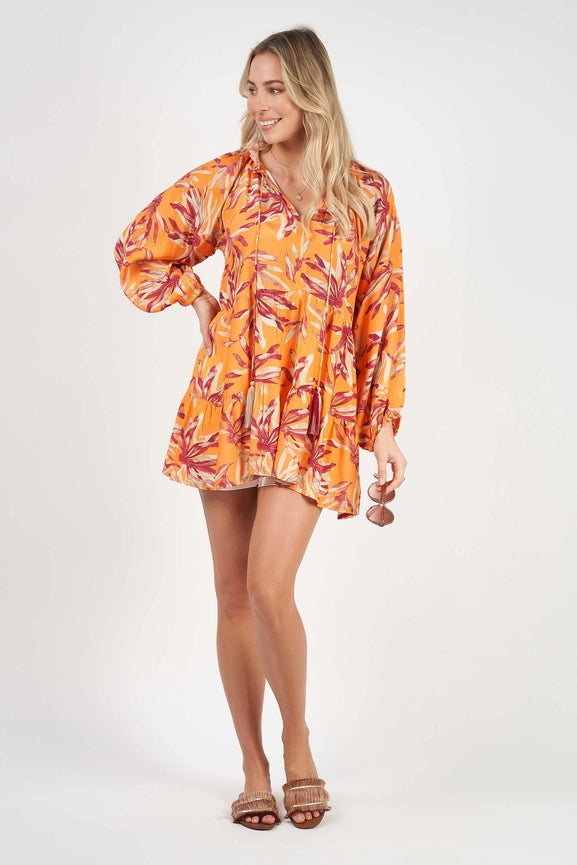 Matilda Long Sleeve Top Dahlia-Top-Naudic-3XL-Rust-Urbanheer