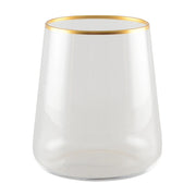 Matt Gold Edge Water Glasses - Set of 6-Water Glasses-AULICA-9x9x10-Urbanheer