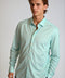 Mauro Long Sleeve Check Tech Shirt - Emerald