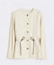 Max Mara Beige linen and silk jacket with drawstring