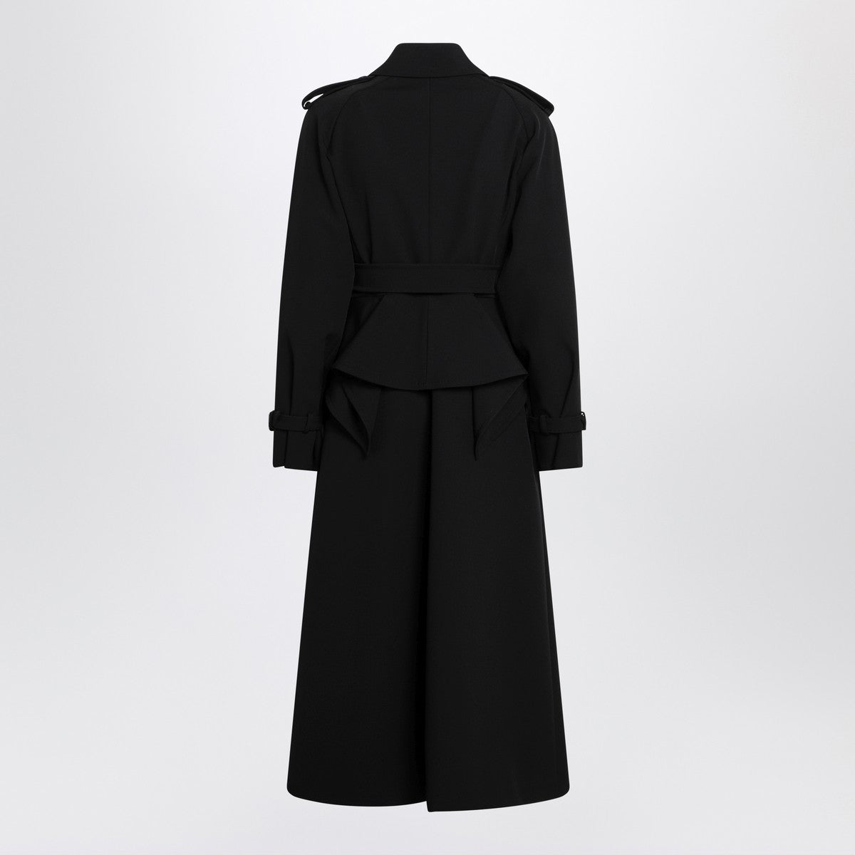 Max Mara Black long trench in sable