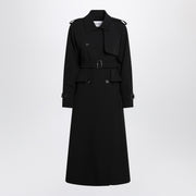Max Mara Black long trench in sable