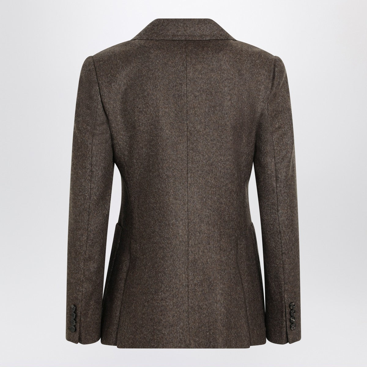 Max Mara Brown single-breasted jacket in wool tweed