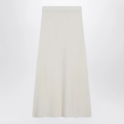 Max Mara Ivory skirt in stretch cashmere knit