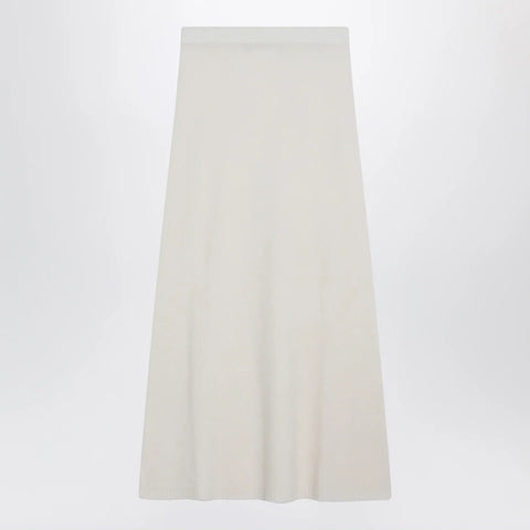 Max Mara Ivory skirt in stretch cashmere knit