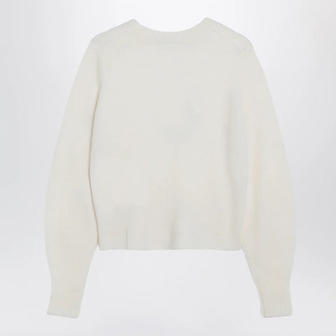 Max Mara Ivory sweater in stretch cashmere knit