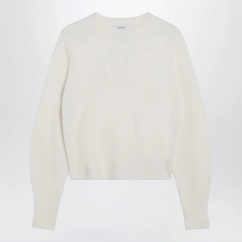 Max Mara Ivory sweater in stretch cashmere knit