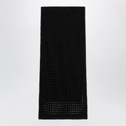 Max Mara Long sheer net cotton skirt in black