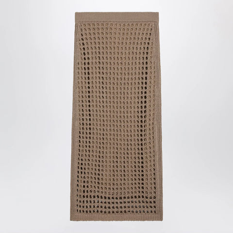 Max Mara Mesh cotton maxi skirt in Desert