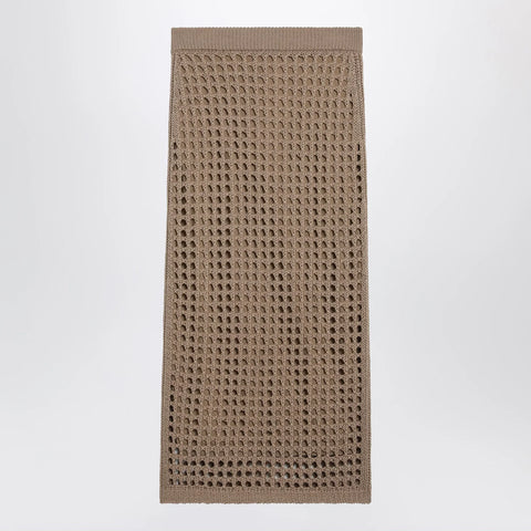 Max Mara Mesh cotton maxi skirt in Desert