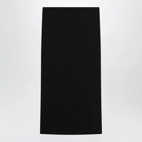 Max Mara Midi skirt in compact crêpe jersey in black