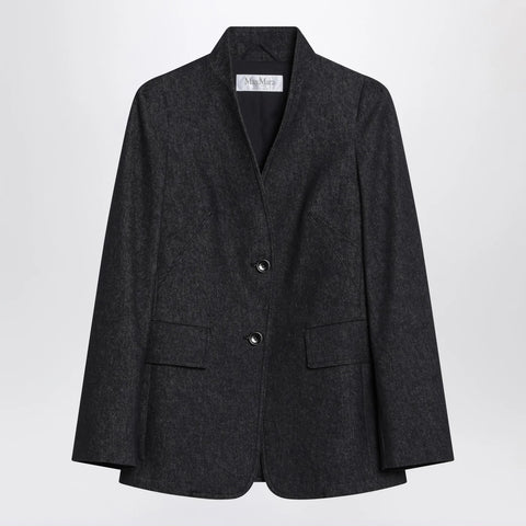 Max Mara Midnight blue jacket in cotton denim effect