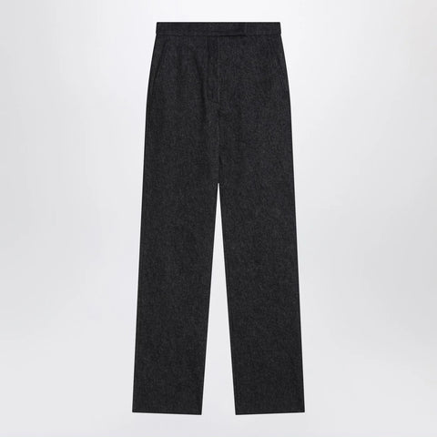 Max Mara Midnight blue trousers in cotton denim effect