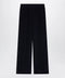 Max Mara Navy blue silk relaxed trousers