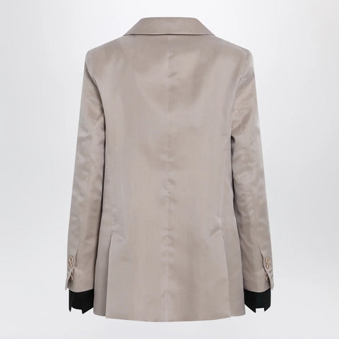 Max Mara Oversized linen and organza blazer in pink