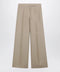 Max Mara Regular-fit linen natté trousers in sand