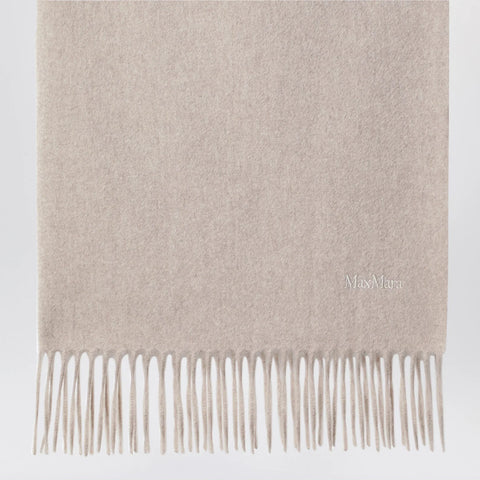 Max Mara Sand-colored cashmere scarf