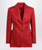 Max Mara Semi-fitted single-breasted blazer in red linen