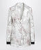 Max Mara Slim blazer in printed organza and cotton gabardine