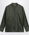Max Mara Studio Ramie canvas shirt in khaki green