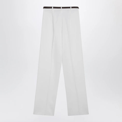 Max Mara Studio White cotton trousers