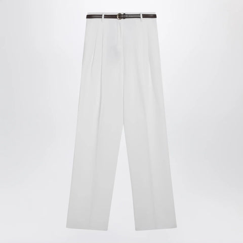 Max Mara Studio White cotton trousers