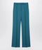 Max Mara Turquoise wool and silk-blend trousers
